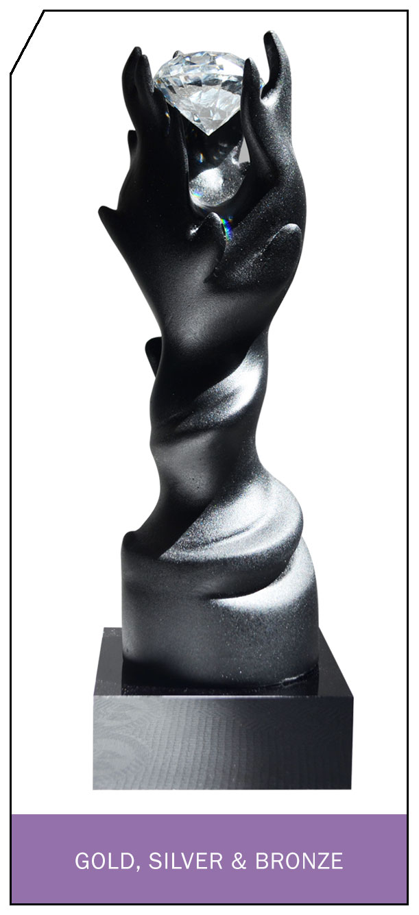 Gerety Award Gold/Silver/Bronze Statue